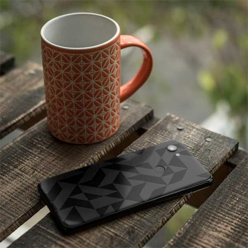 Black Geometric Google Pixel 3a Skin